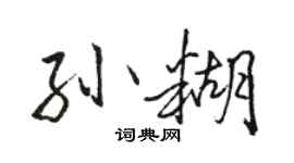 駱恆光孫糊行書個性簽名怎么寫