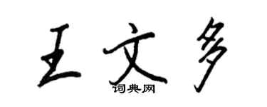 王正良王文多行書個性簽名怎么寫