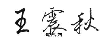 駱恆光王震秋行書個性簽名怎么寫