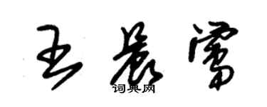 朱錫榮王晨鶯草書個性簽名怎么寫