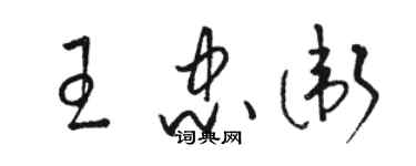 駱恆光王忠衛草書個性簽名怎么寫