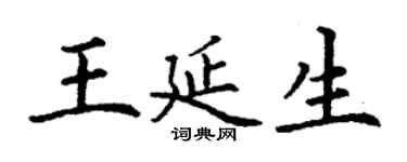 丁謙王延生楷書個性簽名怎么寫