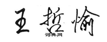 駱恆光王哲愉行書個性簽名怎么寫