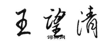 駱恆光王望清行書個性簽名怎么寫