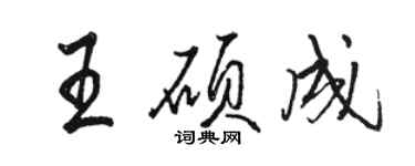 駱恆光王碩成行書個性簽名怎么寫