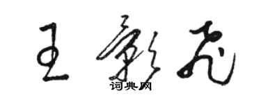 駱恆光王影飛草書個性簽名怎么寫