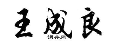 胡問遂王成良行書個性簽名怎么寫