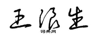 曾慶福王浪生草書個性簽名怎么寫