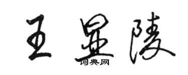 駱恆光王顯陵行書個性簽名怎么寫