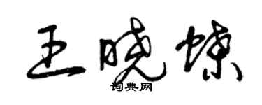 曾慶福王曉蝶草書個性簽名怎么寫