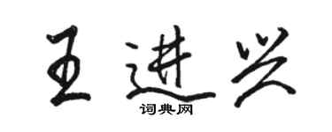 駱恆光王進興行書個性簽名怎么寫