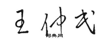 駱恆光王仲民草書個性簽名怎么寫