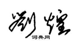 朱錫榮劉煌草書個性簽名怎么寫