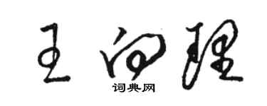 駱恆光王向理草書個性簽名怎么寫