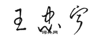 駱恆光王忠寧草書個性簽名怎么寫