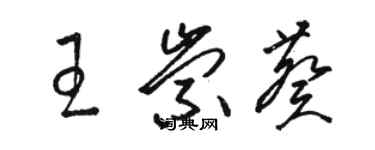 駱恆光王崇葵草書個性簽名怎么寫