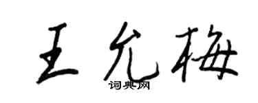 王正良王允梅行書個性簽名怎么寫