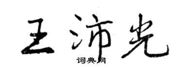 曾慶福王沛光行書個性簽名怎么寫