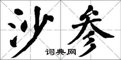 翁闓運沙參楷書怎么寫