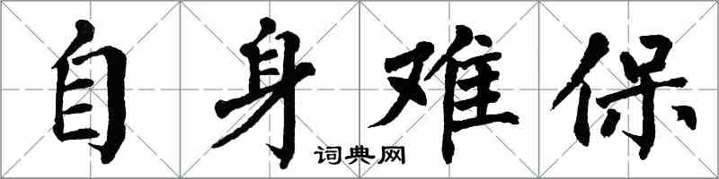 翁闓運自身難保楷書怎么寫