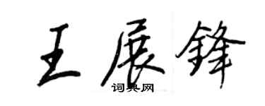 王正良王展鋒行書個性簽名怎么寫