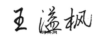 駱恆光王溢楓行書個性簽名怎么寫