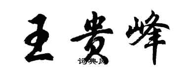 胡問遂王貴峰行書個性簽名怎么寫