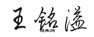 駱恆光王銘溢行書個性簽名怎么寫