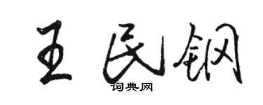 駱恆光王民鋼行書個性簽名怎么寫