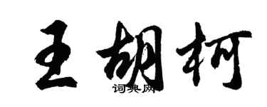 胡問遂王胡柯行書個性簽名怎么寫