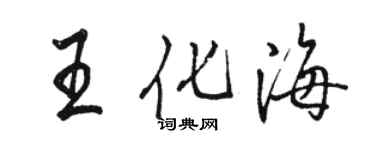 駱恆光王化海行書個性簽名怎么寫