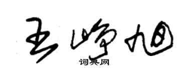 朱錫榮王崢旭草書個性簽名怎么寫