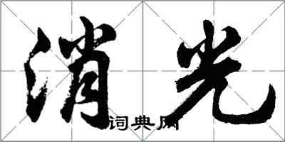 胡問遂消光行書怎么寫