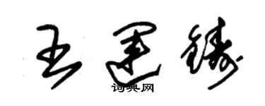 朱錫榮王運鑄草書個性簽名怎么寫