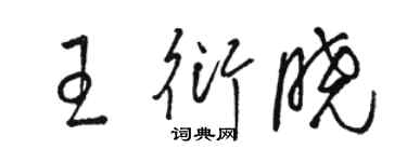 駱恆光王衍曉草書個性簽名怎么寫