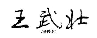 曾慶福王武壯行書個性簽名怎么寫