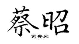丁謙蔡昭楷書個性簽名怎么寫