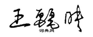 曾慶福王麗映草書個性簽名怎么寫