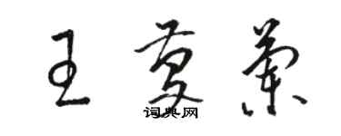 駱恆光王慶蘭草書個性簽名怎么寫