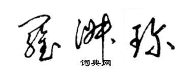 梁錦英羅淑珍草書個性簽名怎么寫