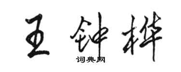 駱恆光王鍾樺行書個性簽名怎么寫