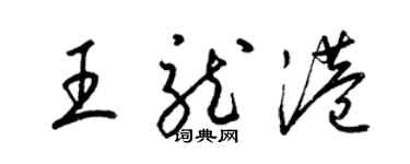 梁錦英王龍港草書個性簽名怎么寫