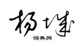梁錦英楊城草書個性簽名怎么寫