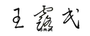 駱恆光王露民草書個性簽名怎么寫