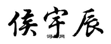 胡問遂侯宇辰行書個性簽名怎么寫