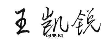 駱恆光王凱銳行書個性簽名怎么寫