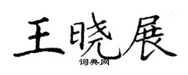 丁謙王曉展楷書個性簽名怎么寫
