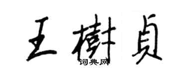 王正良王樹貞行書個性簽名怎么寫