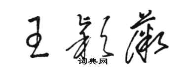 駱恆光王穎薇草書個性簽名怎么寫