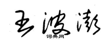 朱錫榮王波澎草書個性簽名怎么寫